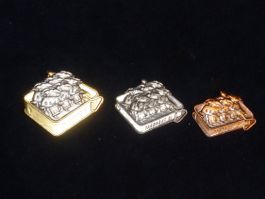 Satz Basler Plaketten 1981 Gold, Silber & Kupfer mit Nadel