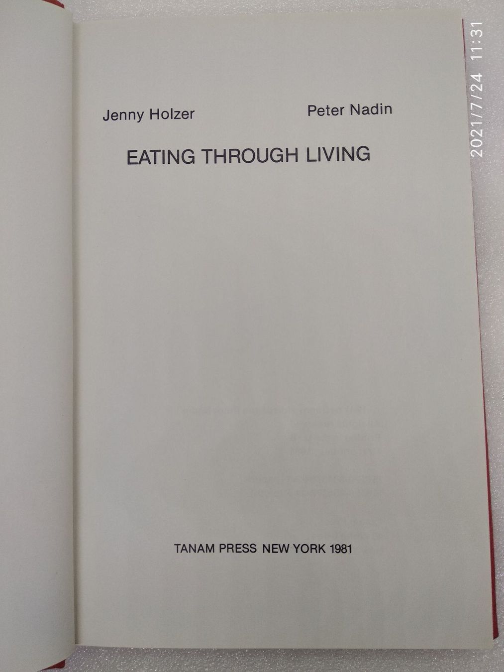Dischi in vinile: JENNY HOLZER EATING THROUGH LIVING 1981 – Usato da Goldach venduto da Gaip 9
