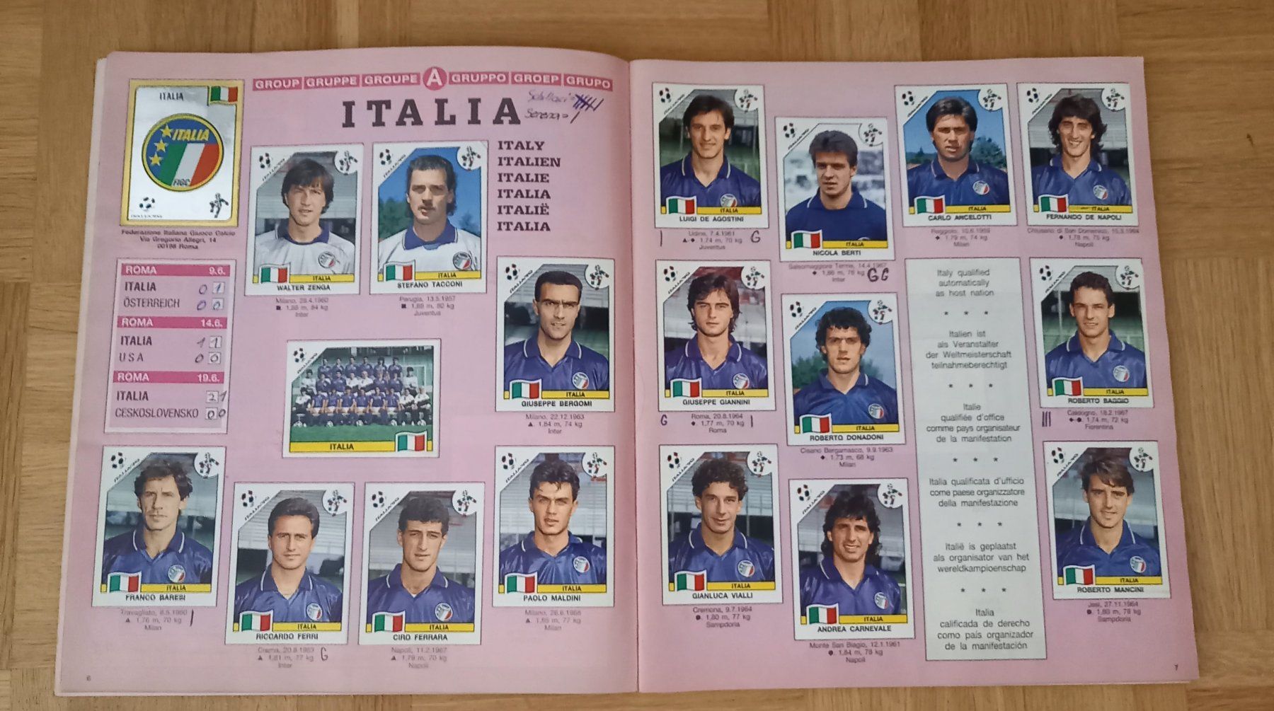 Panini Album: Panini Italia 90 - komplett – Usato da zürich venduto da Maratonga 2