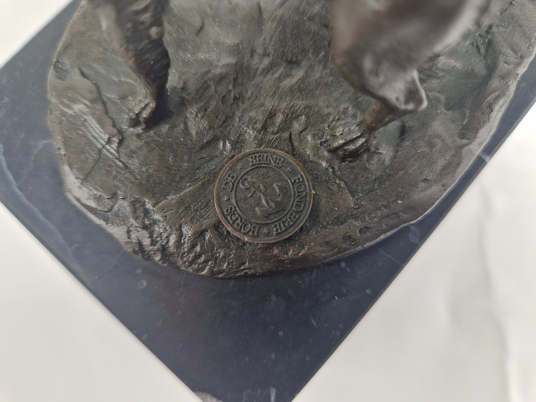 Statuette: Bronzefigur Jäger & Hund – Antik-Stil – Usato da Basel venduto da Restwert_Basel 6