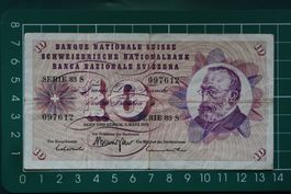 gottfried keller banknote 10 franken 1973