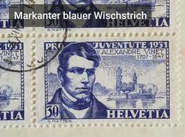 4057) J60, Abart markanter grosser Wischstrich im 4-Block Lp