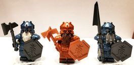 Klemmbausteine Minifiguren Herr der Ringe Zwerge Blau Bronze