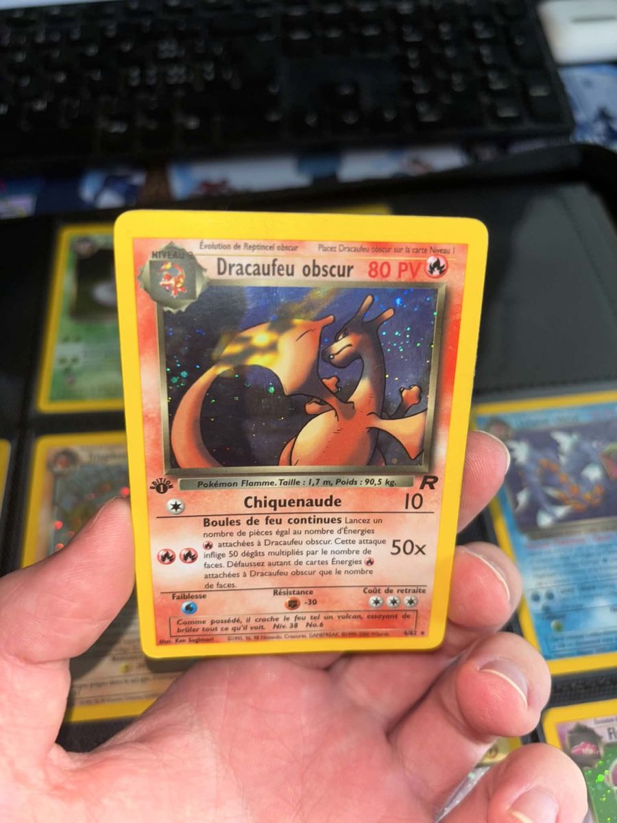 Pokémon Carte collezionabili: Dracaufeu Obscur Holo édition 1 FR team rocket – Usato da Puplinge venduto da Collection_Pokepi