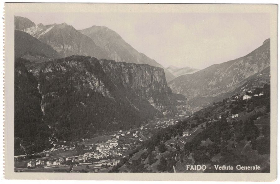 Cartoline postali: Faido, veduta generale, circolata 1927 – Usato da Frauenfeld venduto da POML