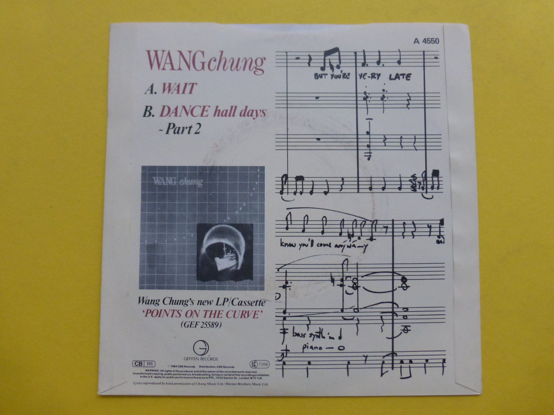 Vinyles: Wang Chung – Wait – D'occasion à Zürich par Swiss57 1
