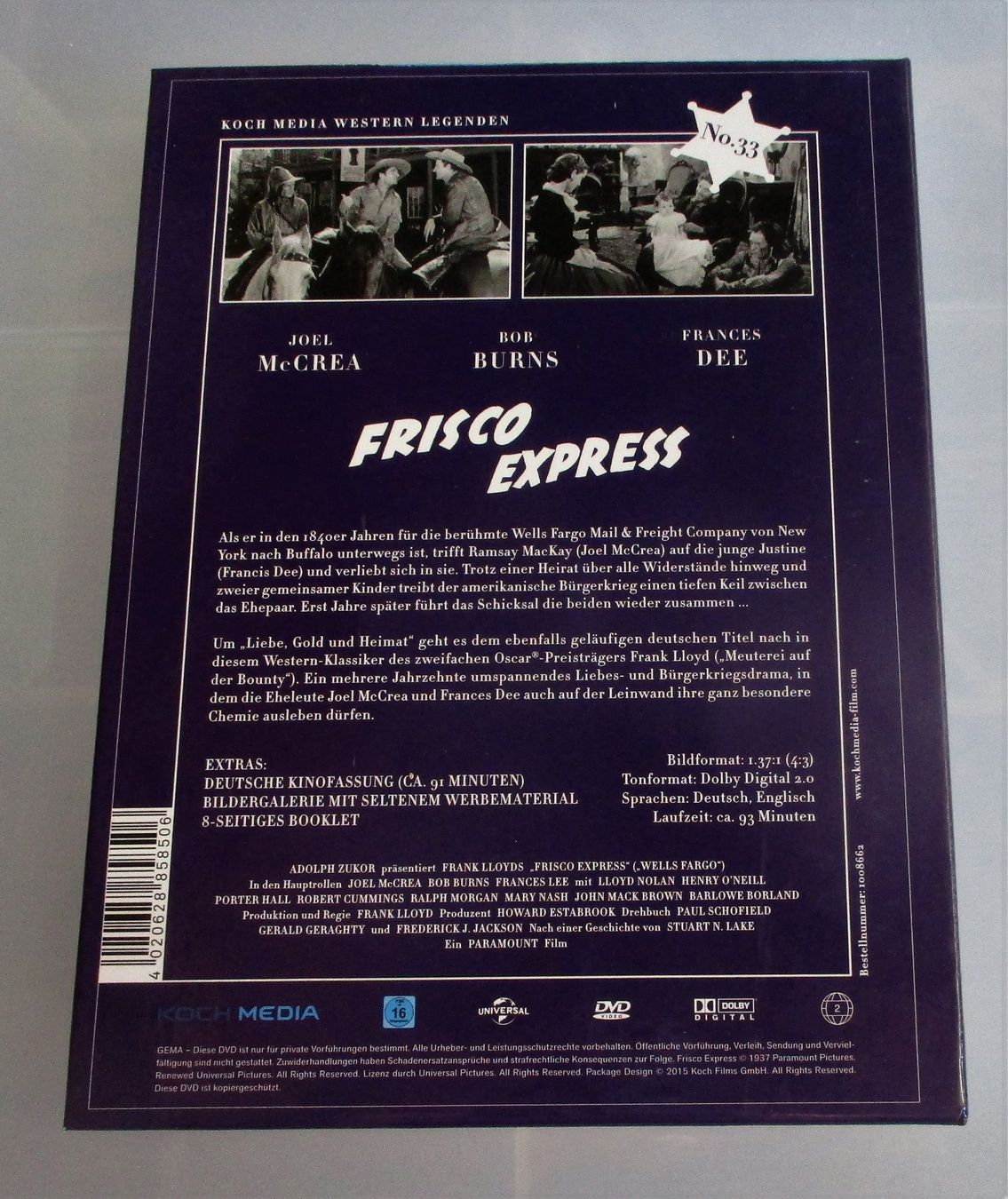 Tous les DVDs: FRISCO EXPRESS - Joel McCrea/Frank Lloyd – D'occasion à Wattwil par Muriel10 1