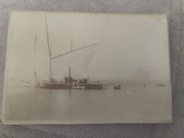 Antikes Foto Segelschiff um 1900 15x11cm