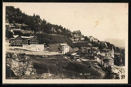 AK Arosa, Panorama mit Bergen, 1934