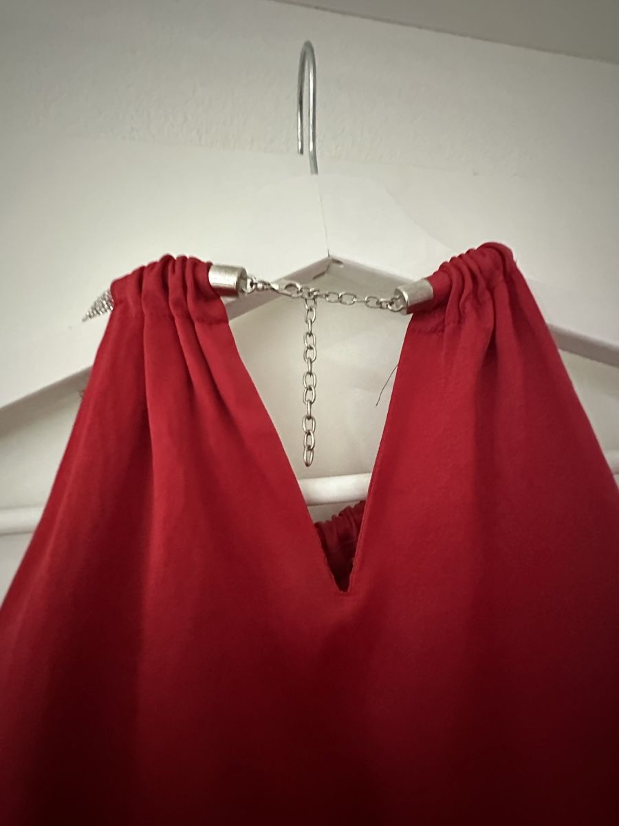Mango Vestiti: Rotes Sommerkleid, Grösse 36, mit Strass-Kette – Nuovo (secondo la descrizione) da Niederhasli venduto da Luxevault 6
