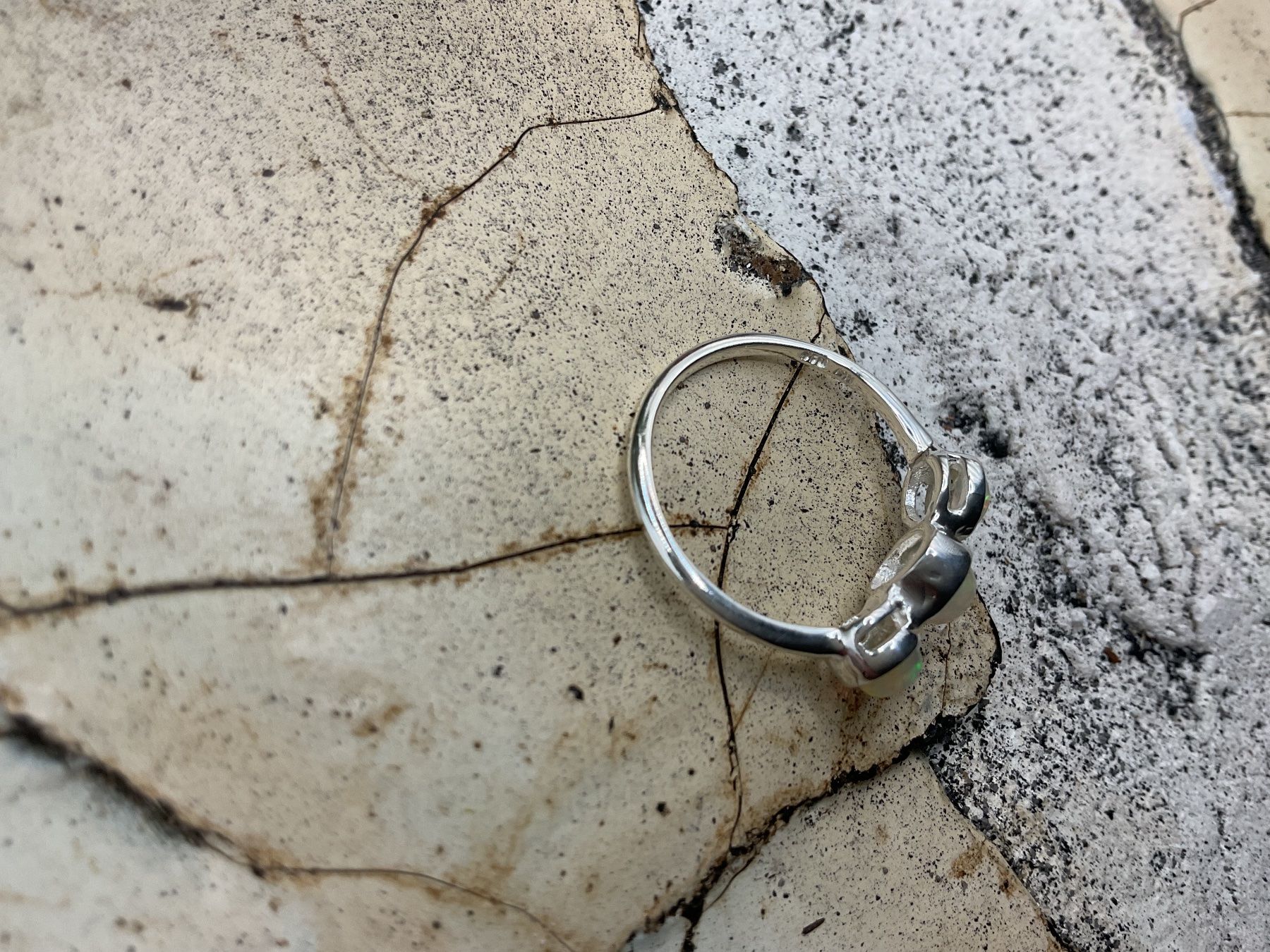 Anelli: Opalring aus Sterlingsilber, Gr. 55 – Nuovo (secondo la descrizione) da Luzern venduto da S.Kern01 1