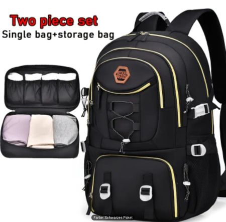 Original JP7 Herrenmode-Rucksack für Kurztrip Schwarz