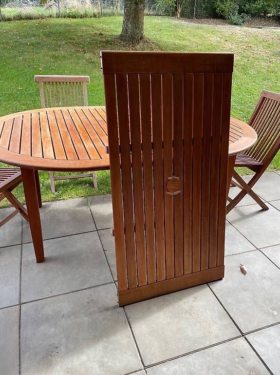 Tavoli: Table en teck avec rallonge et 4 chaises  – Usato da Cugy VD venduto da cha_f7vk 2