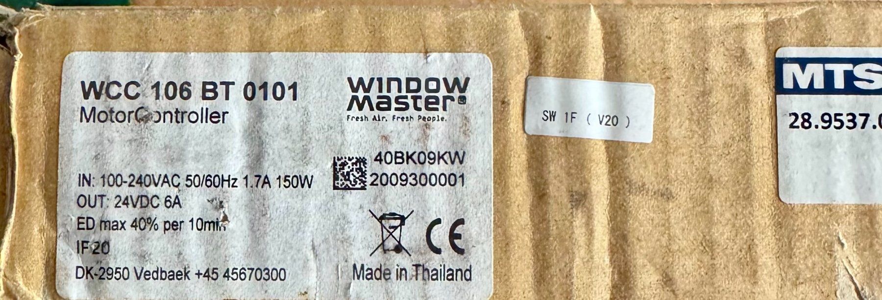 Systèmes de contrôle: WINDOWMASTER Motor Controller WCC 106 – Neuf avec emballage d'origine à Basel par peterfalk 1