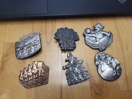 6er Set Anstecker Basler Fasnacht Karneval Brocante