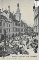 Lausanne - Place de la Palud - Le marche