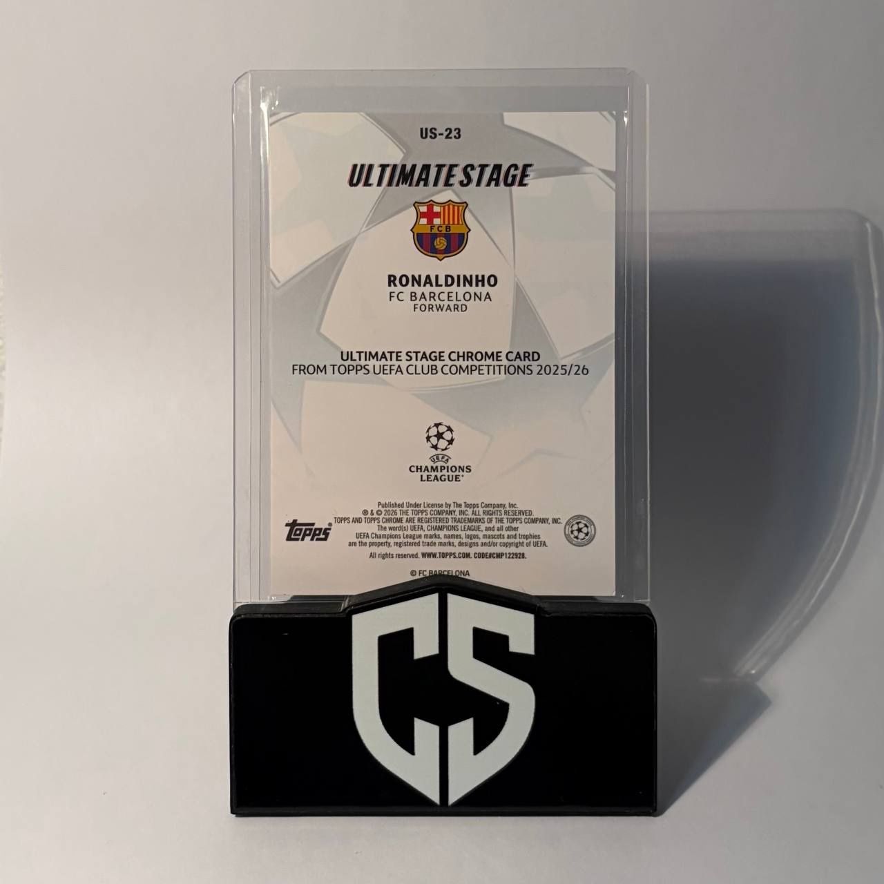 Topps Carte collezionabili: 2025 Topps Chrome UEFA Ronaldinho Ultimate Stage Refractor – Usato da Oftringen venduto da collectsupply 1