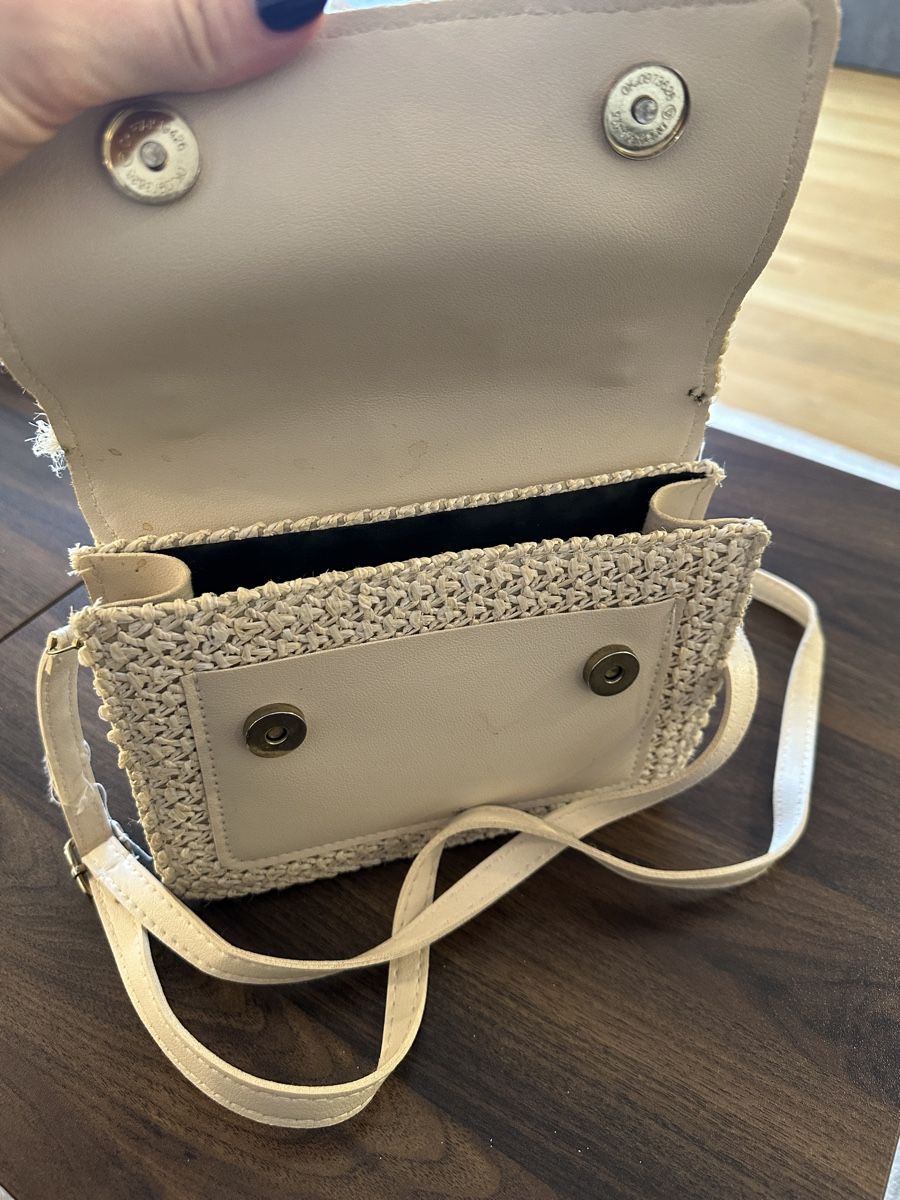 Borse da donna: Sommer Tasche Beige mit Perlen - Gebrauchsspuren – Usato da Lufingen venduto da ott_r59k 2