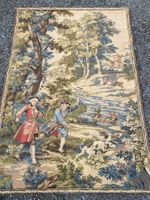Schöner antiker Gobelin Prinzen beim Jagen im Wald 184x125cm