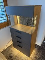 KITZALM PUR Highboard mit Beleuchtung und Holzoptik