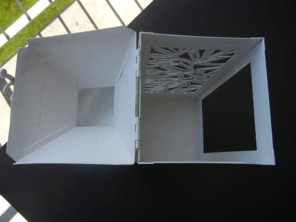Windlicht Metall weiss 5