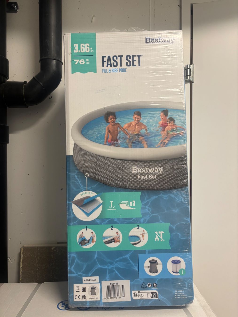 Bestway Schwimmbad: Neuer Bestway Fast Set Pool, 3.66m Durchmesser. – Neu und originalverpackt aus Dielsdorf von ncgarasi