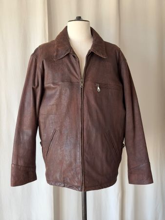 Lederjacke braun M-L 50