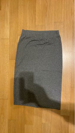 Grauer Stretchy Stoffrock Grösse S