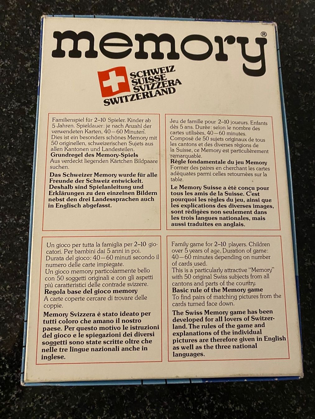 Ravensburger Giochi: Schweizer Memory, Ravensburger, Vintage, Komplett! – Usato da Bätterkinden venduto da Albera 1