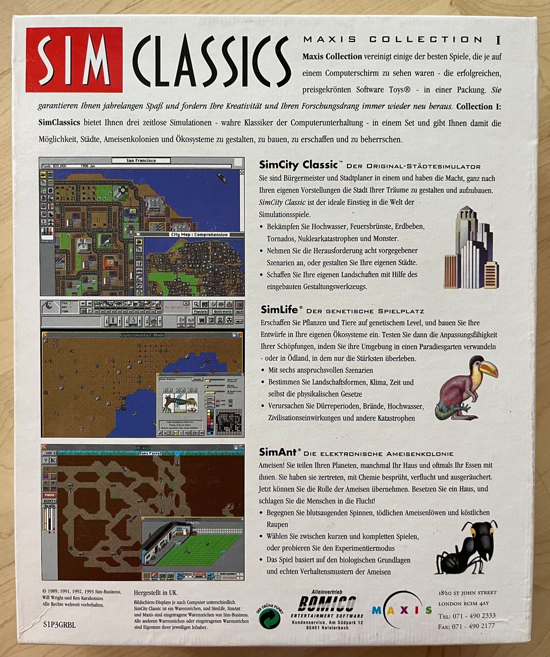 Giochi: Vintage Macintosh Game "SimClassics: Maxis Collections 1" – Usato da Zürich venduto da Gurkis 1