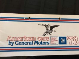 Amerikanische GM Cars '78 Prospekt
