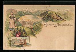 Litho Stanserhorn, Hotel mit Bergen