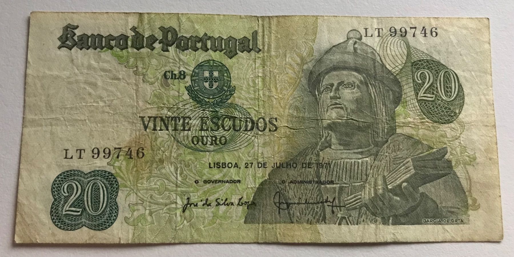 Banconote: Portugal 20 Escudos 1971 – Usato da Algetshausen venduto da Carrhard