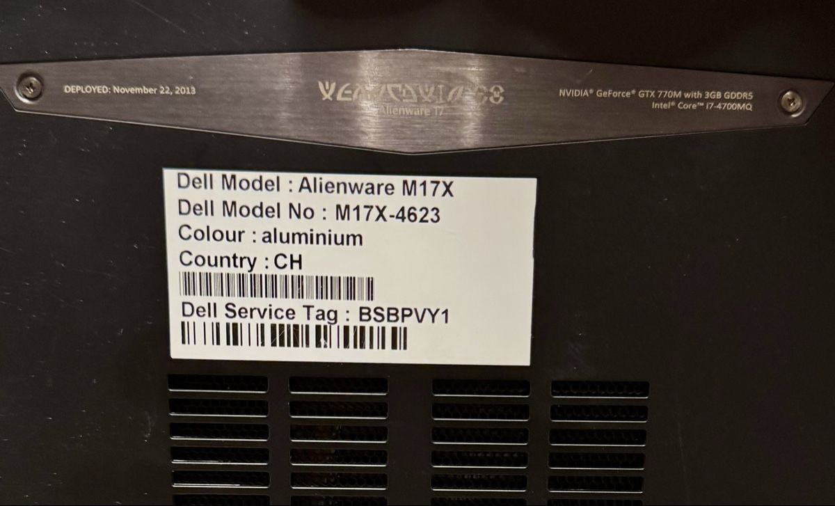 Alienware Portables: Alienware Laptop – D'occasion à Boswil par Marc_vr 2