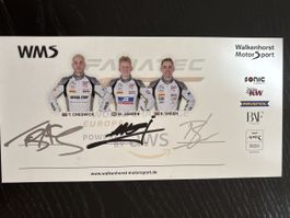 Walkenhorst Motorsport Autogrammkarte mit Original Unterschr