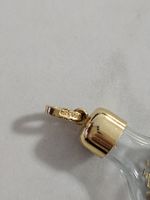Gold Anhänger 750/18K mit Glasfläschchen und Goldpartikel