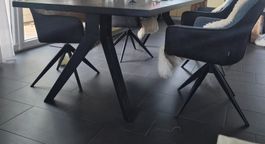 Esstischset Massivholz 8 Stühle 4 Drehstühle 4 Holzstühle