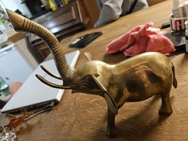 Vintage Messing Elefant Figur (K)
