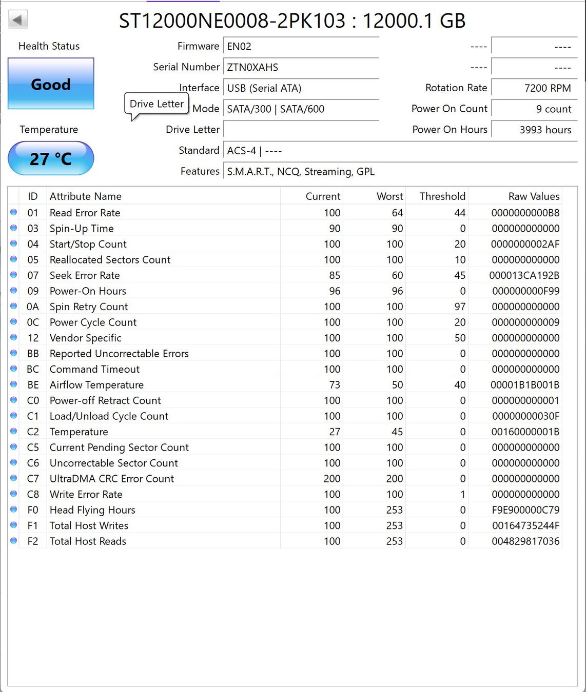 Seagate Dischi rigidi: Disk SATA 12Tb Seagate IronWolf Pro NAS - 3993 Stunden – Usato da Zürich venduto da Lock5151 2