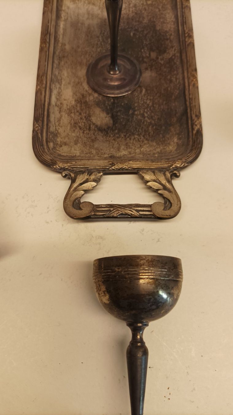 Set di piatti: 6  Art Deco Likörbecher (versilbert) – Usato da Hittnau venduto da HPeter21 3