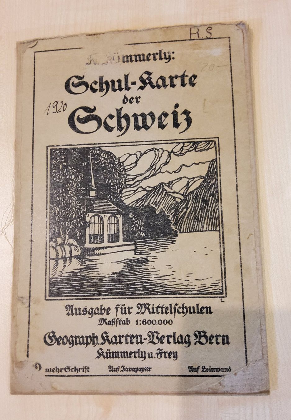 Cartine & Atlanti: Schulkarte der Schweiz 1920 – Usato da Grüningen venduto da VENOM59