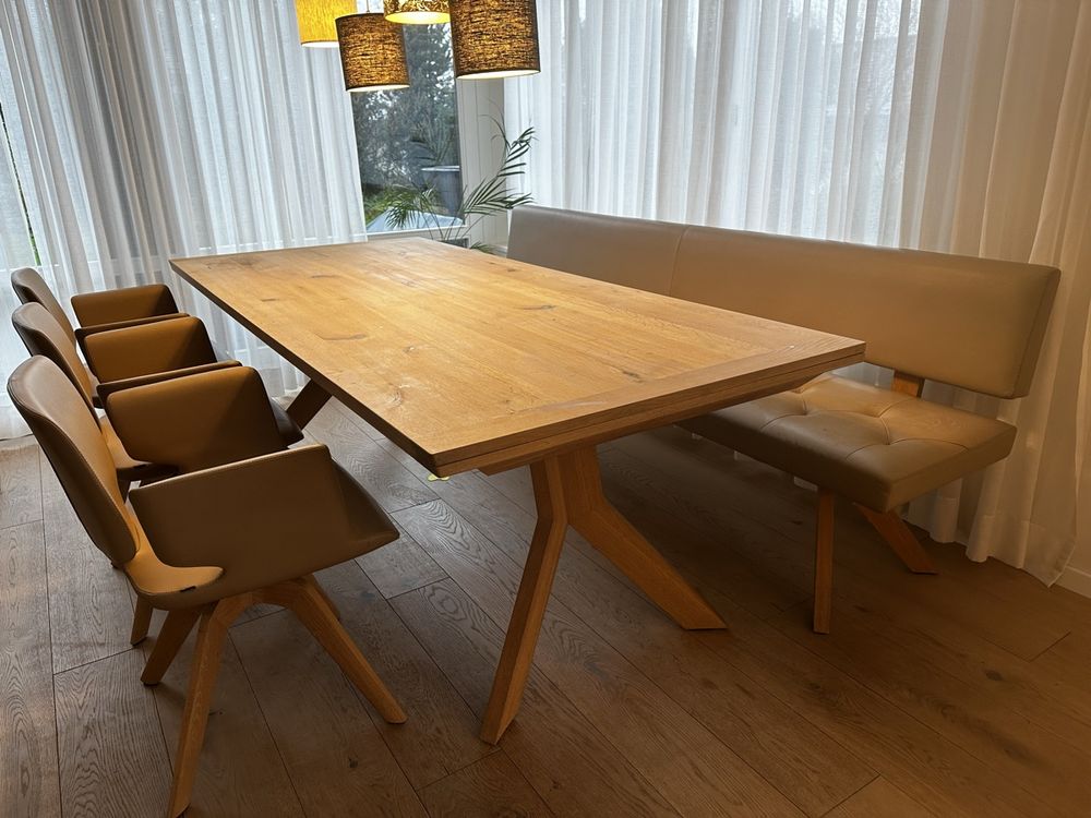 3-teilige Terrassenmöbel-Abdeckung Wasserdicht - Für 2 Drehstühle & Couchtisch, 600D Oxford, Beige, UV-beständig
