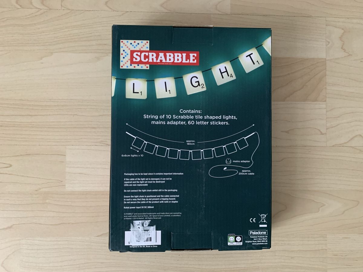 Ghirlande e barre luminose: Scrabble Light - Lichterkette – Nuovo e nell'imballaggio originale da Zürich venduto da lemming2001 1