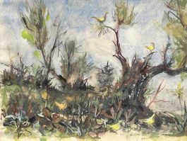 Altes, wunderbares Aquarell von Hanns Studer
