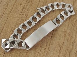 Vintage Armband Panzer Kette massiv Silber 925 / 20.5 cm