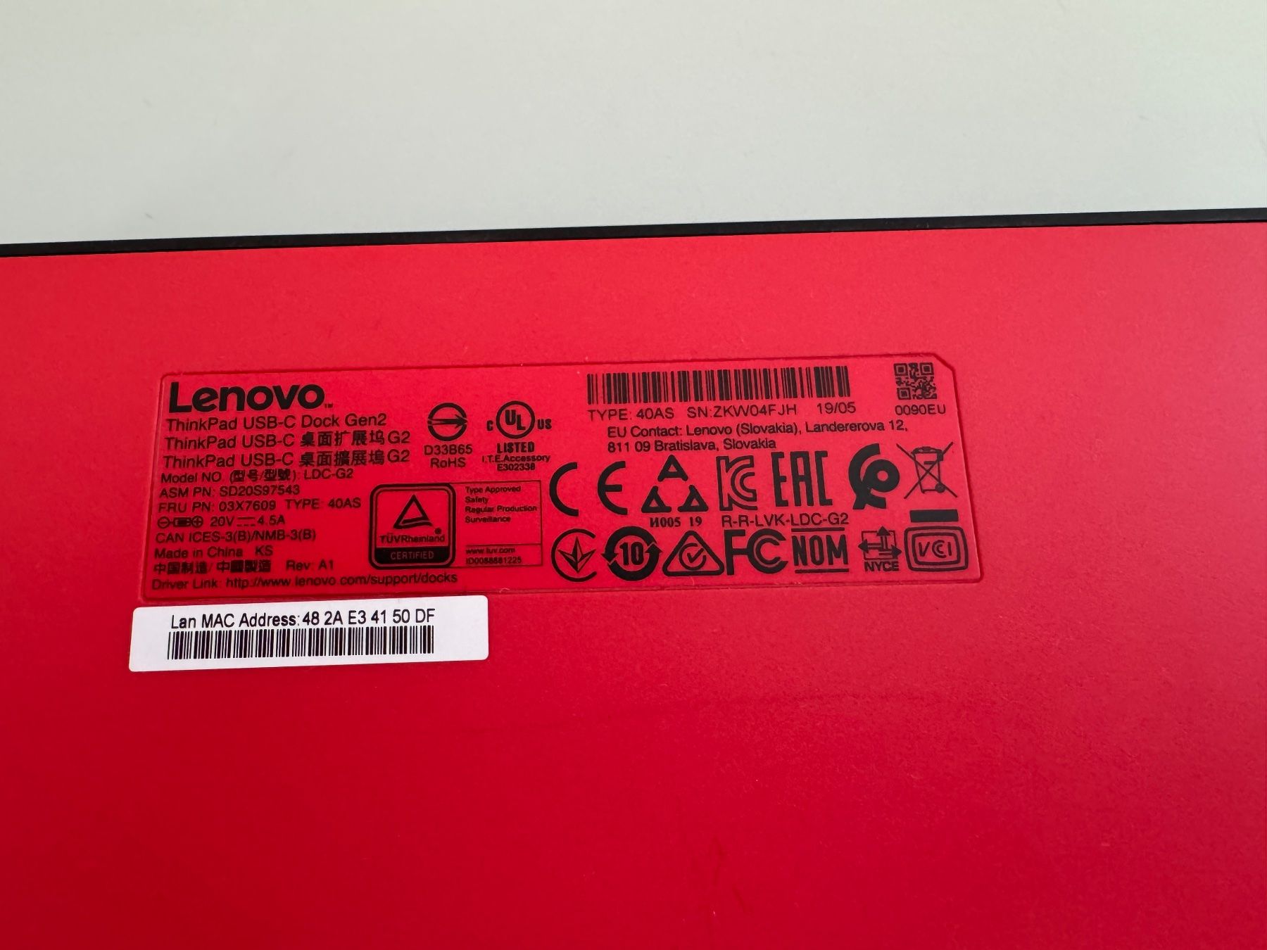 Lenovo Docking station: Lenovo Thinkpad USB-C Dock Gen2 (40AS) – Usato da Zürich venduto da connorxxl 2