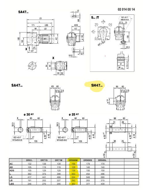 Sew-Eurodrive  Motori: Getriebemotoren SEW SH47/T DRN80M4 / BE05 – Nuovo (secondo la descrizione) da Fraubrunnen venduto da Messer11 5