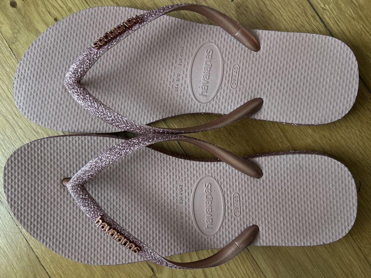 Havaianas Scarpe da donna: Havaianas Rosé Glitzer Gr. 39-40 – Usato da Basel venduto da Kuona74 1