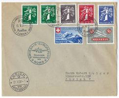 1939 Flug SF 39.4k mit Flug- und Landi-Marken de/fr/it