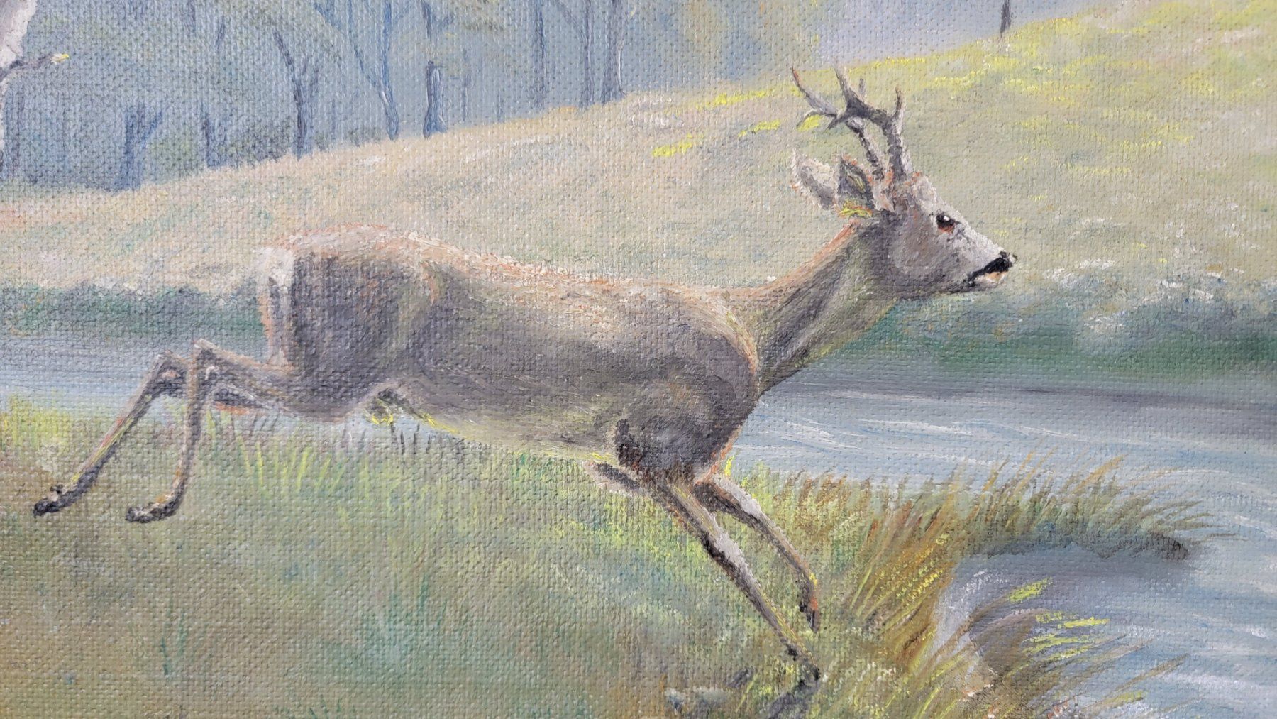 Gemälde: Gemälde Rehe Jagd🦌🌲 – Gebraucht aus Gelterfingen von Spade88 4